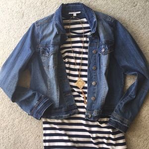 Cropped Jessica Simpson Maternity Jean Jacket